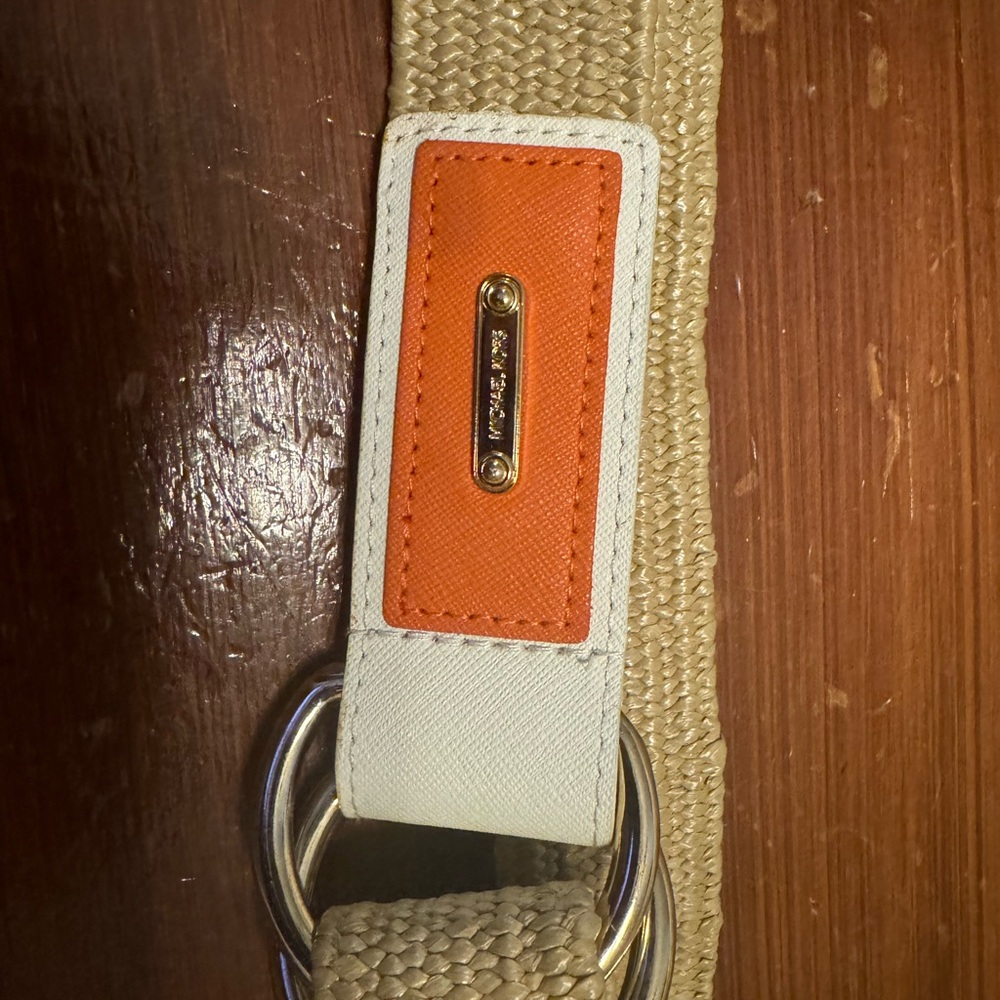 Michael Kors belt with orange accent
